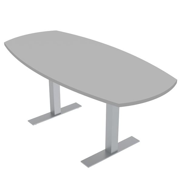 33.5 in W, 69.5 in L, 29 in H, Engineered Wood Top, Grey
